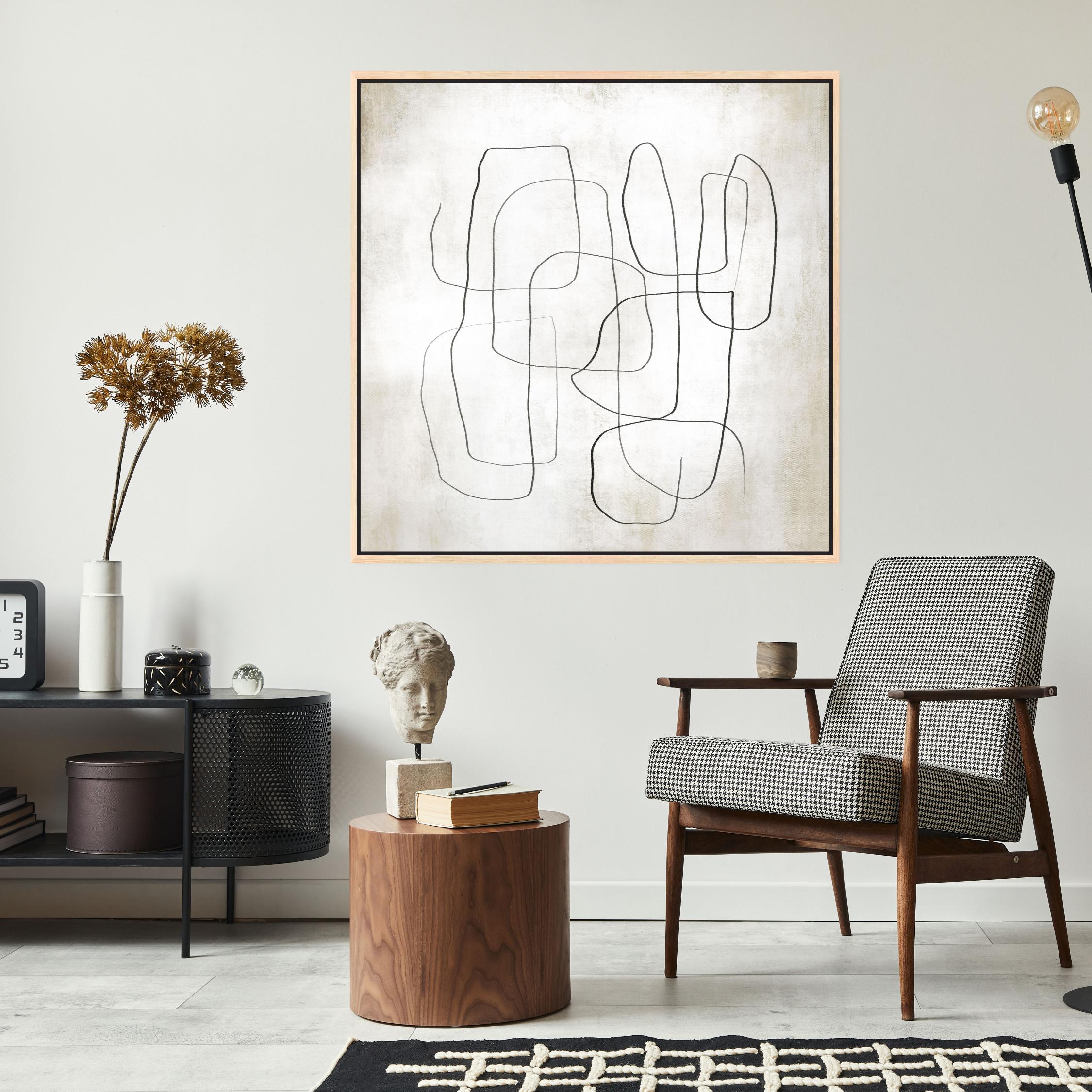 Fina I Square Framed Printed Canvas - Mala Art Co.