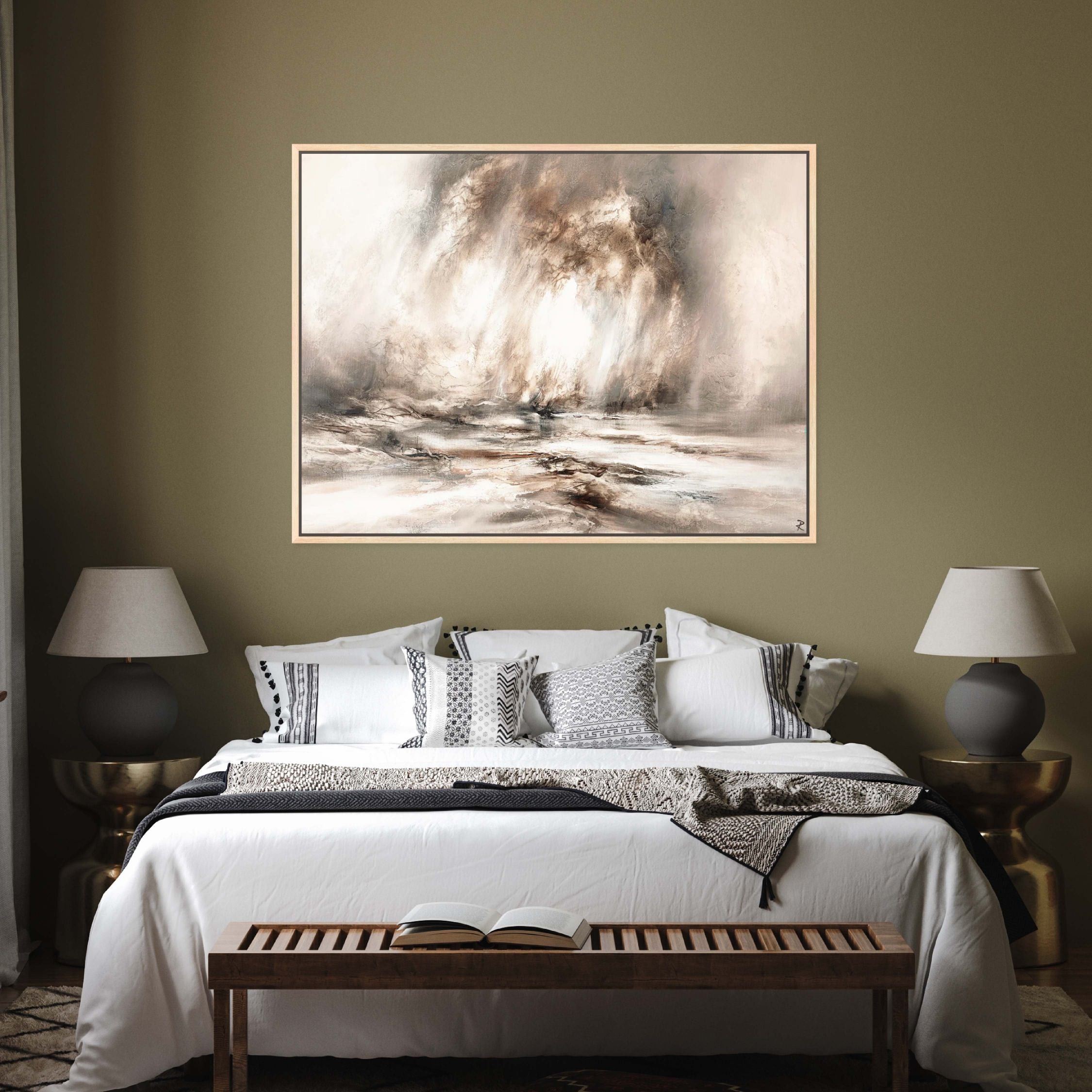 Wilderness Landscape Framed Printed Canvas - Mala Art Co.