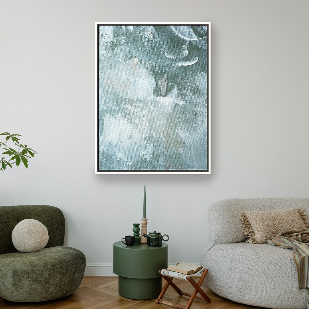 Emerald Acrylic Portrait Framed Printed Canvas