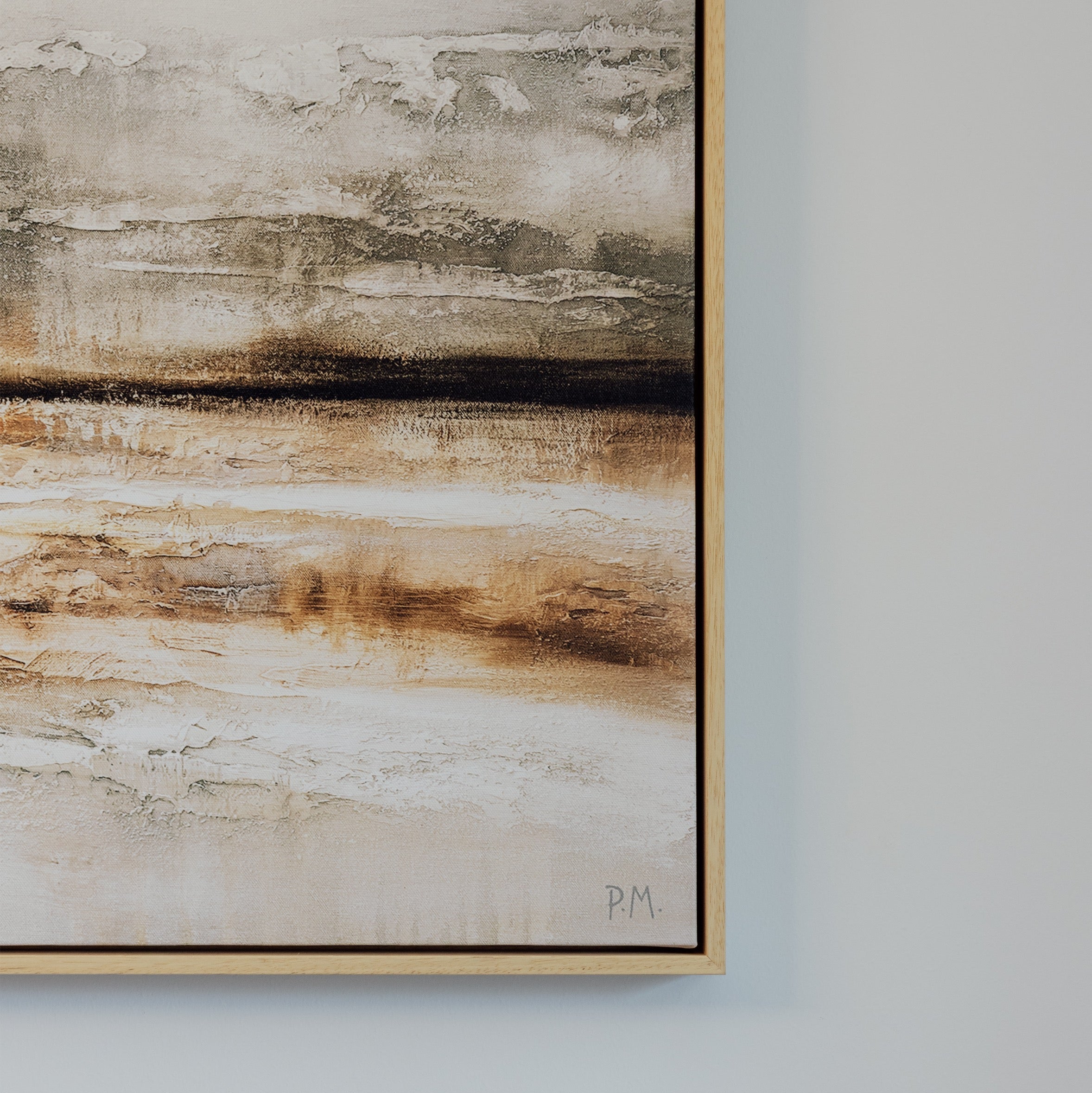 Embers Landscape Framed Printed Canvas