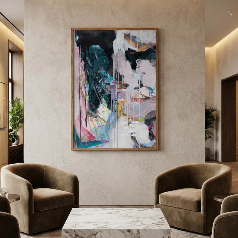 Statement No2 Portrait Framed Printed Canvas