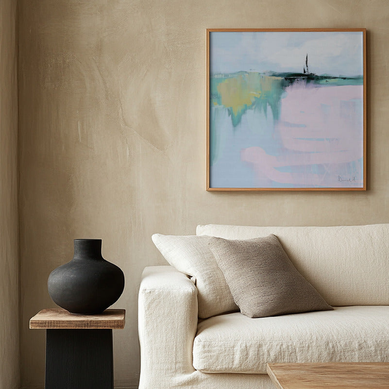 Horizon Square Framed Printed Canvas