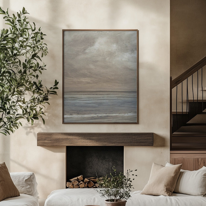 Sandy Bay 2 Portrait Framed Printed Canvas