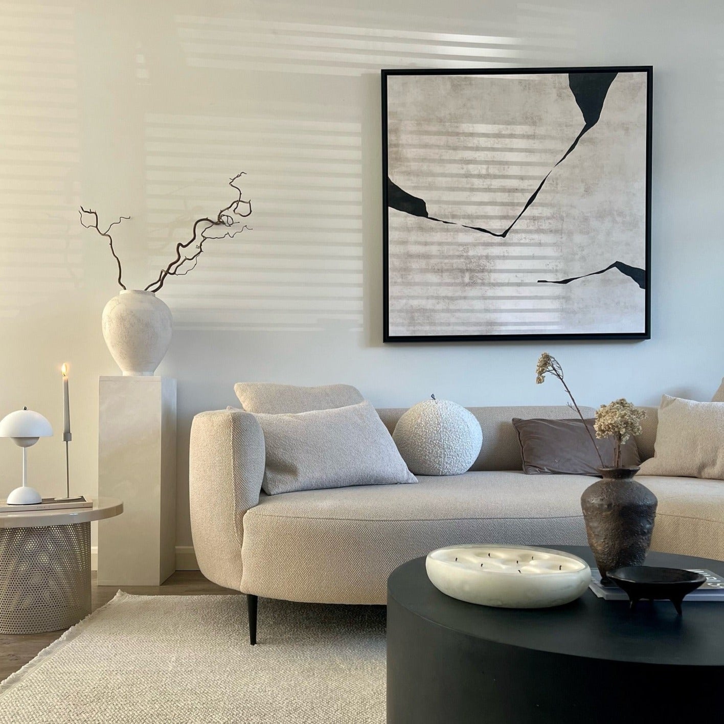 Oslo III Square Framed Printed Canvas - Mala Art Co.