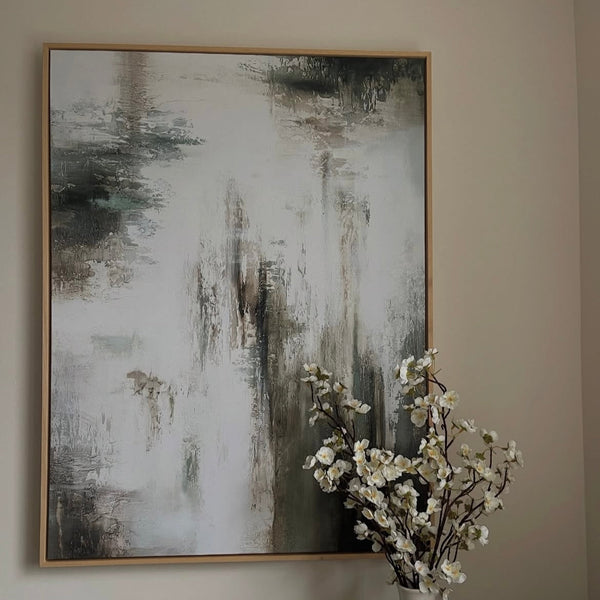 Verde I Portrait Framed Printed Canvas - Mala Art Co.