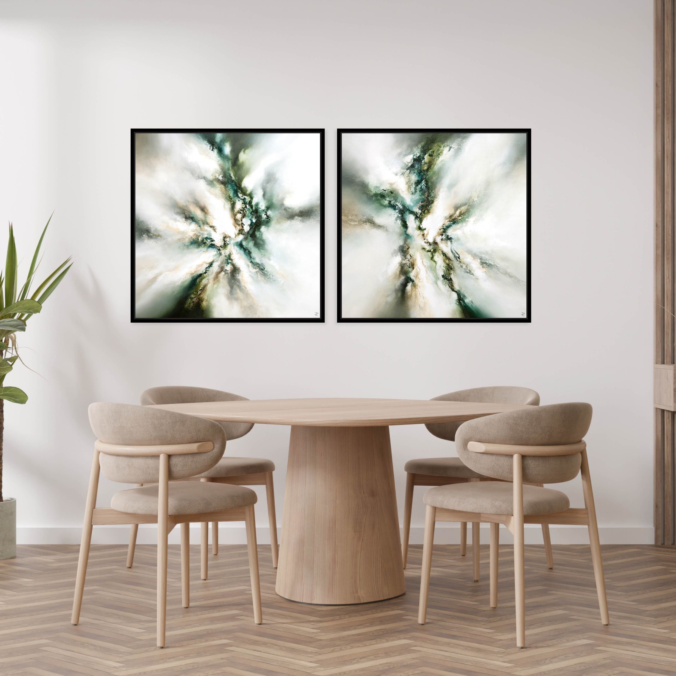 Majestic I Square Framed Printed Canvas - Mala Art Co.