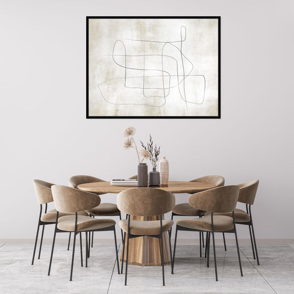 Flow Landscape Framed Printed Canvas - Mala Art Co.