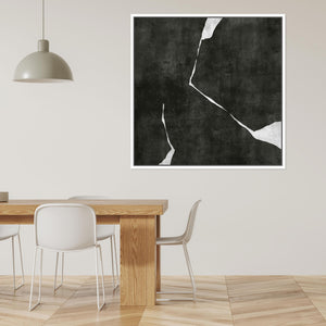 Nero II Square Framed Printed Canvas - Mala Art Co.