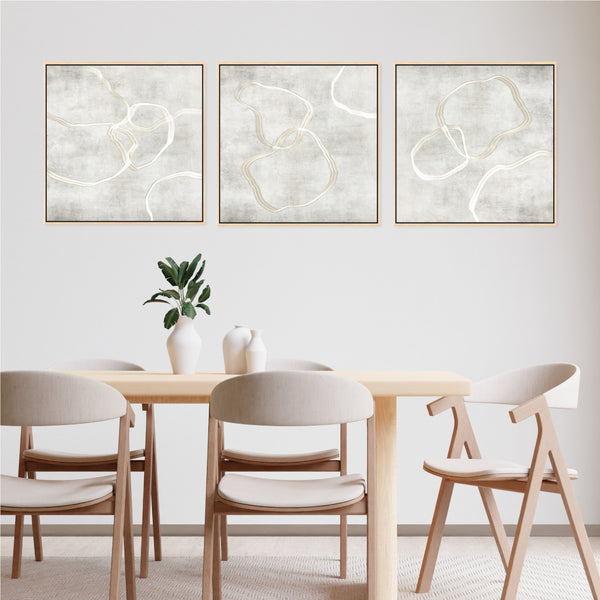 Stylo Square Framed Canvas Set of 3 - Mala Art Co.