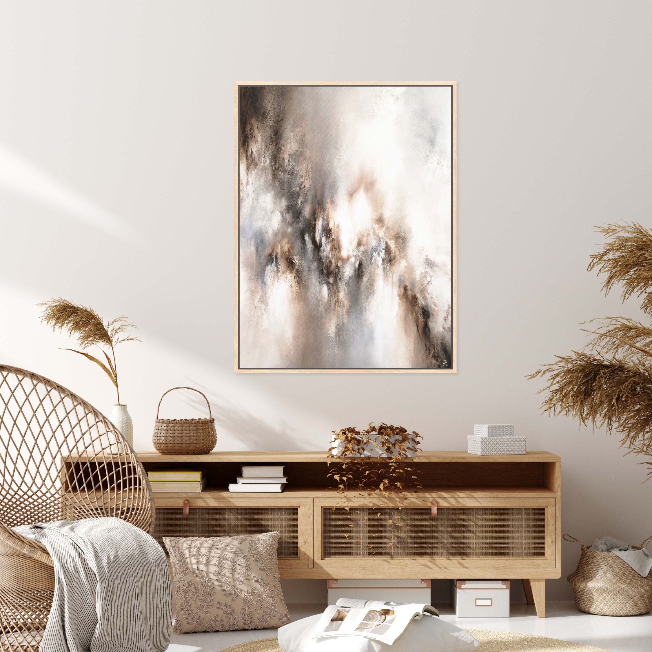 Eternal II Portrait Framed Printed Canvas - Mala Art Co.