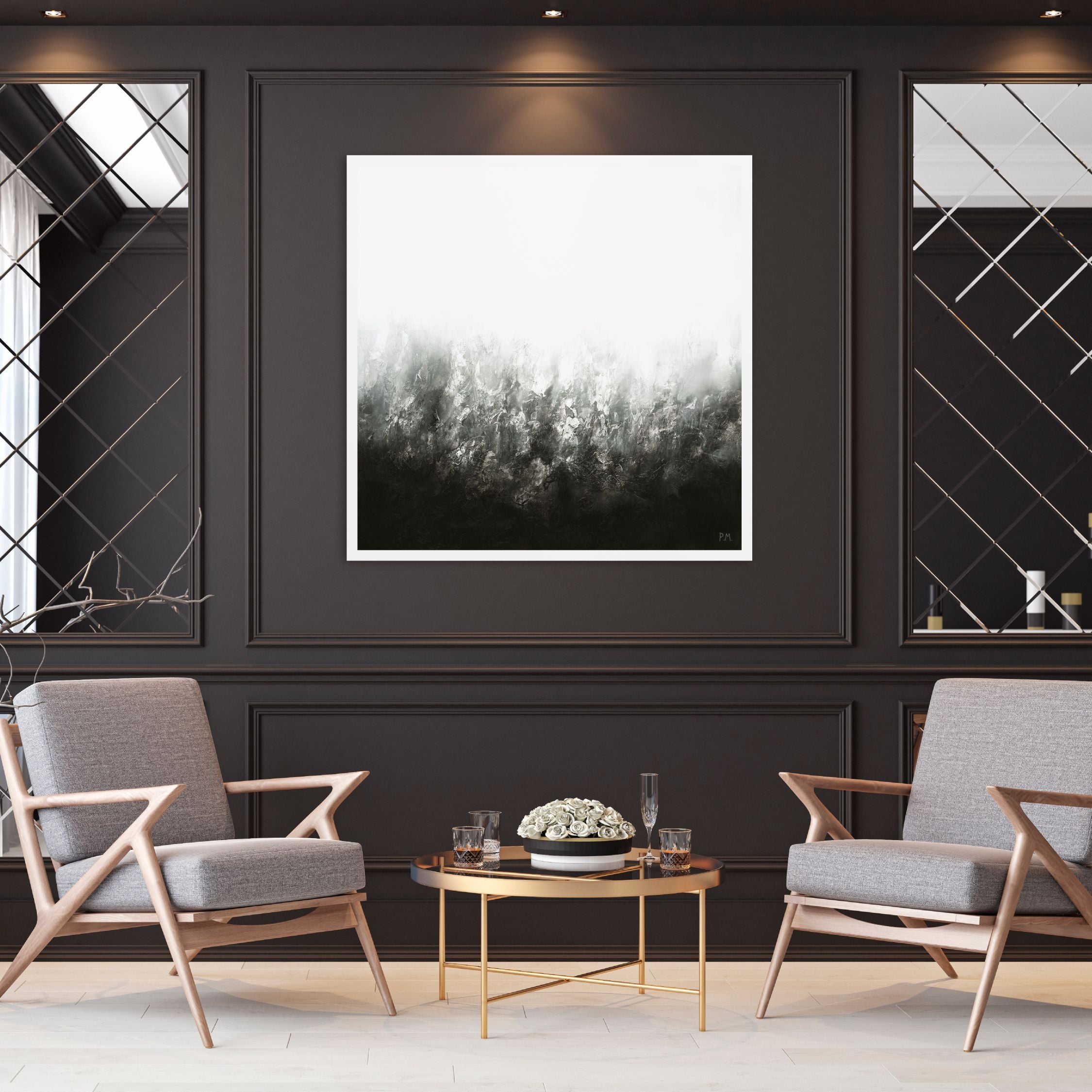 Transition Square Framed Printed Canvas - Mala Art Co.