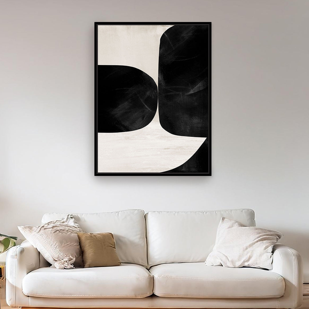 Abstract Night Portrait Framed Printed Canvas