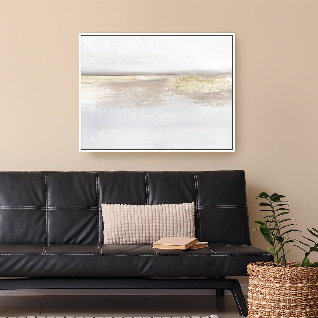 Gold Light Landscape Framed Printed Canvas - Mala Art Co.