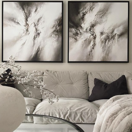 Fusion I Square Framed Printed Canvas - Mala Art Co.