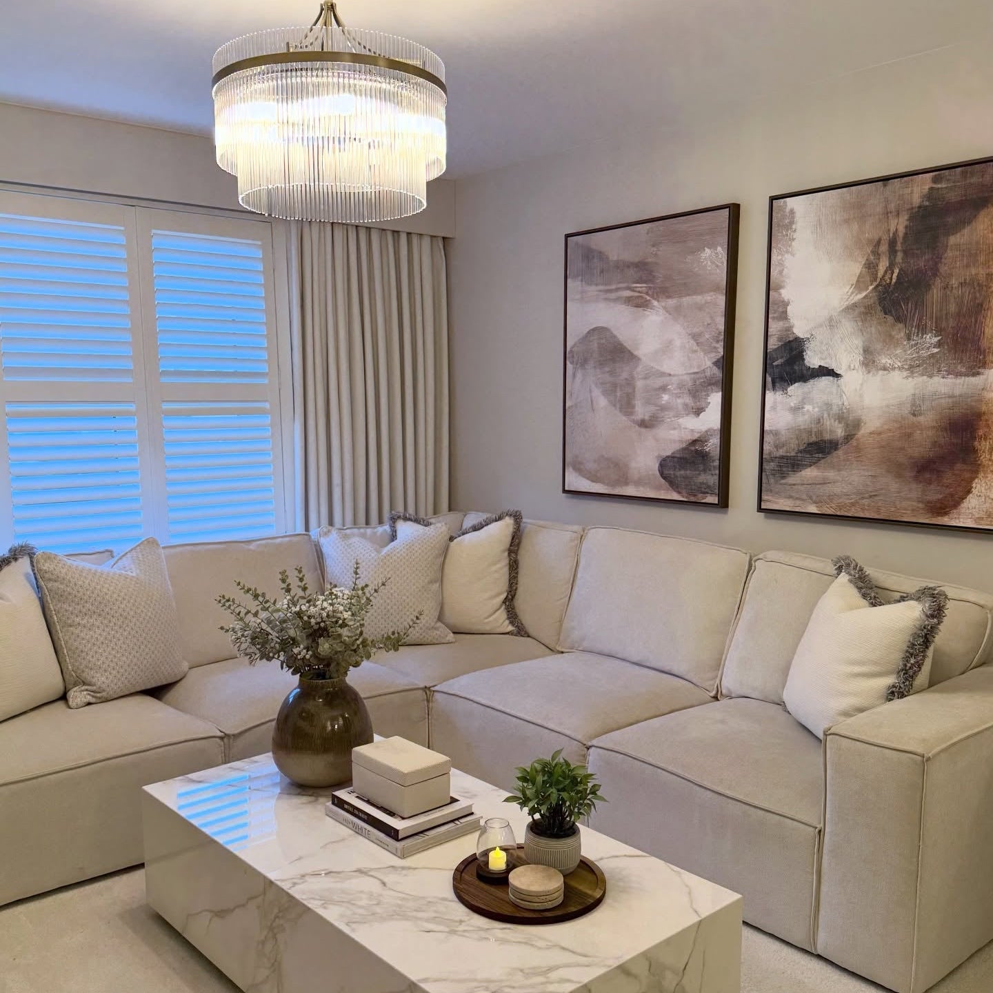 Layers Framed Canvas Set of 2